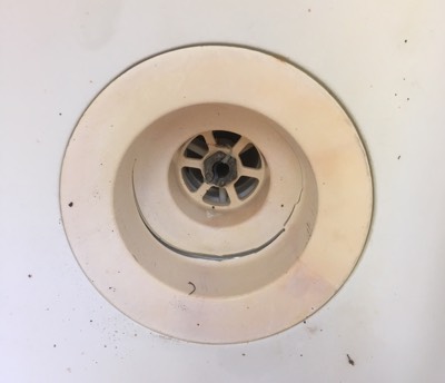 kitchen sink waste with a big split 3/4 of the way around it